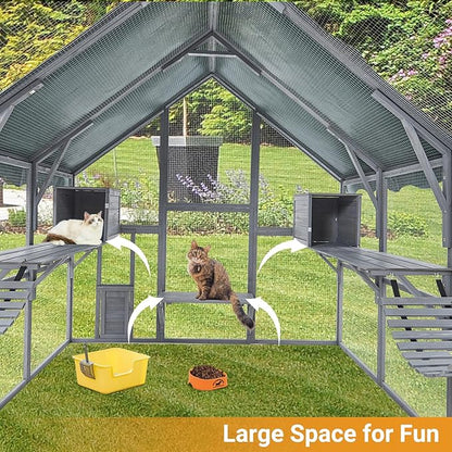 PeakPursuit Extra Large Cat Enclosure, 110 Inch Large Catio - Image 4