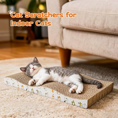 PatiencET Cat Scratch Pad 2 Pack, Waved Cardboard Cat Scratcher - Image 7