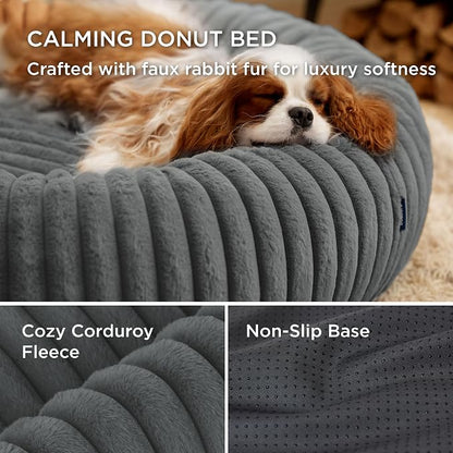 Bedsure ComfyFleece™ Donut Small Dog Bed - Image 3