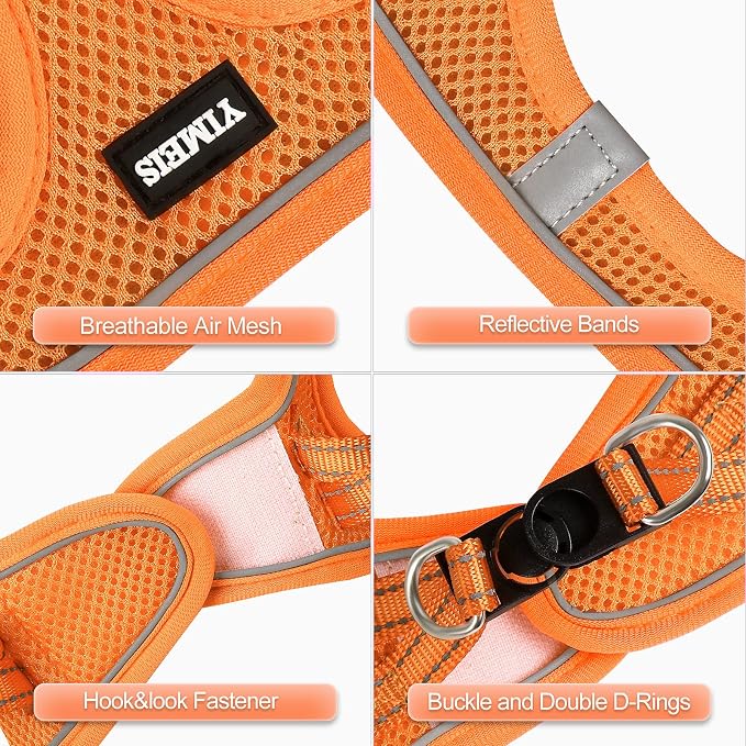 YIMEIS Dog Harness and Leash Set, No Pull Soft Mesh Pet Harness, Reflective - Image 2