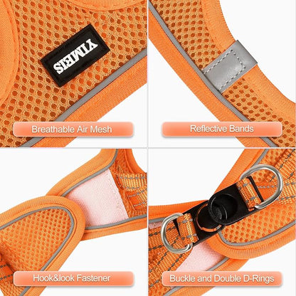 YIMEIS Dog Harness and Leash Set, No Pull Soft Mesh Pet Harness, Reflective - Image 2