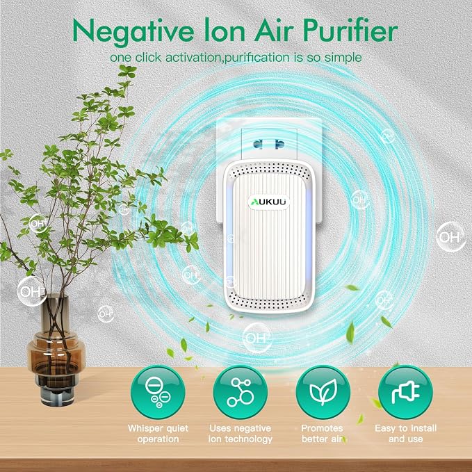 Air Ionizers (4 Pack）- Plug In Negative Ion Air Purifiers - Image 2