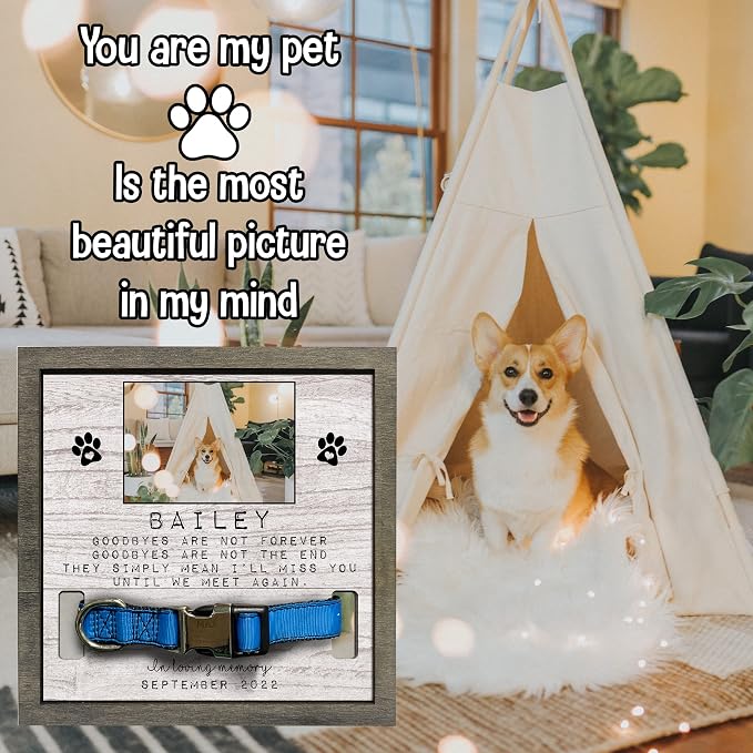 Customized Dog Picture Frames Pet Memorial Gifts Loss Dog Cat Grieving Picture - Image 6