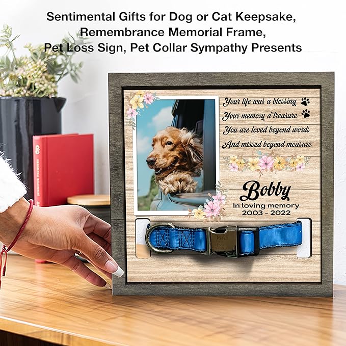 Memorial Gifts Customized Dog Picture Frame Dog Loss Sympathy Gift Personalized - Image 7