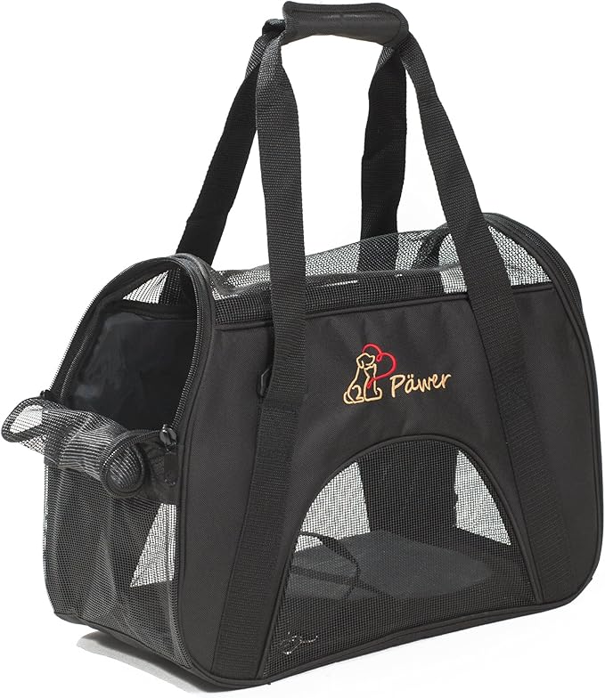 Pawer Soft-Sided Pet Carrier for Cat and Small Dog, Medium Size, Washable 600D - Image 3