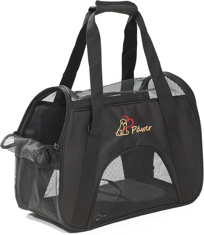 Pawer Soft-Sided Pet Carrier for Cat and Small Dog, Medium Size, Washable 600D - Image 3
