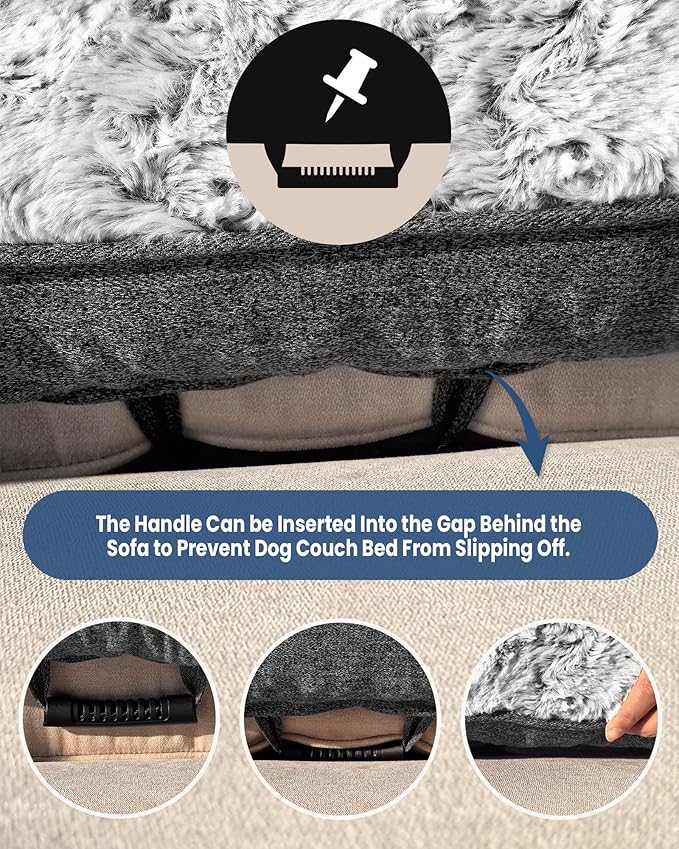 Calming Large Dog Bed for Couch, 41 x 37 inch Removable Couch Cover for Dogs - Image 3