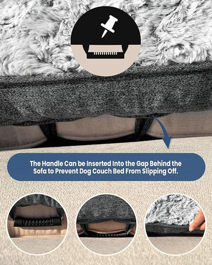 Calming Large Dog Bed for Couch, 41 x 37 inch Removable Couch Cover for Dogs - Image 3