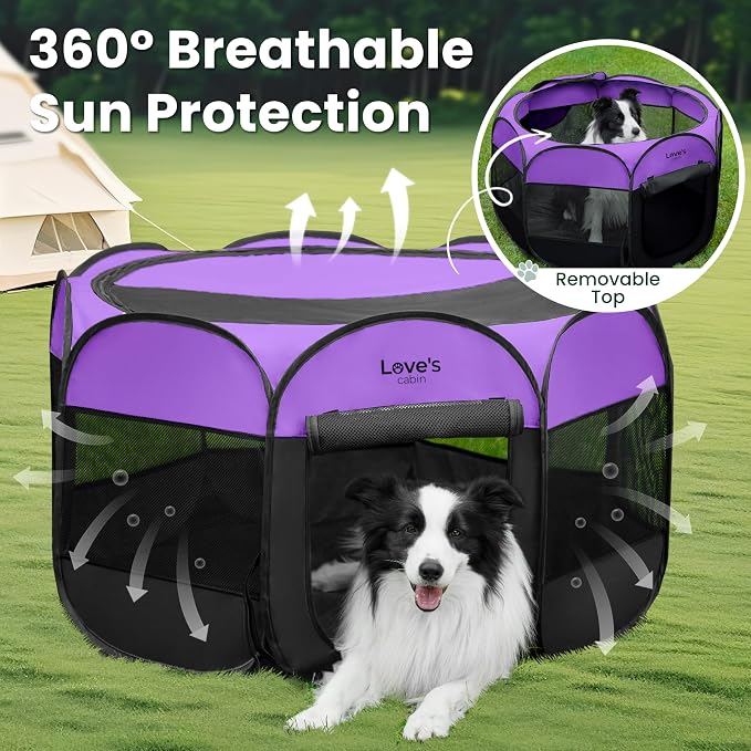 Love's cabin Pet Puppy Dog Playpen, Small Dog Tent Crates Cage Indoor/Outdoor - Image 9