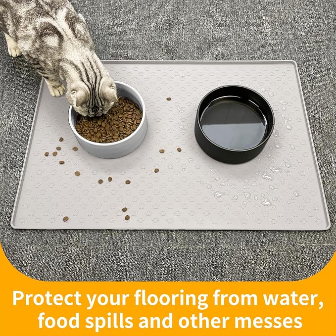 Ptlom Dog Food Mat Anti-Slip Pet Bowl Mats - Image 8