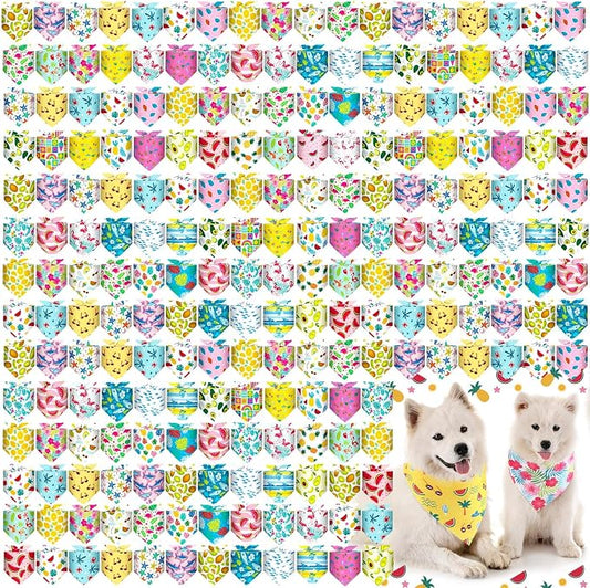Aliceset 180 Pcs Summer Pet Dog Bandana Bulk Fruit Bandanas by Aliceset