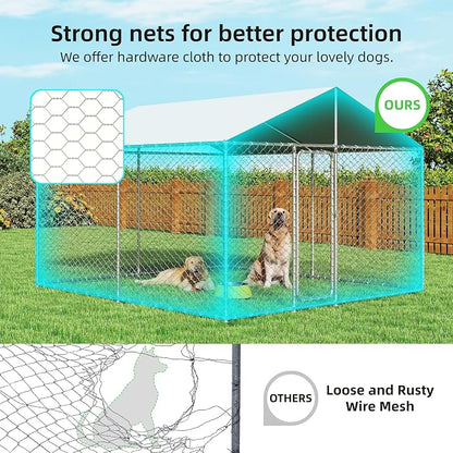 10'x10' Large Outdoor Dog Kennel, Heavy Duty Dog Enclosure - Image 2