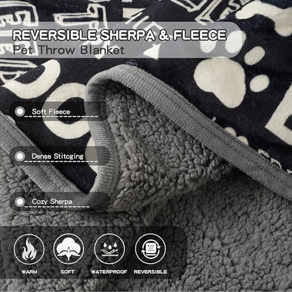 Waterproof Dog Blankets Pet Blanket 60"x80", Soft Fluffy Sofa Car Bed Protector - Image 4