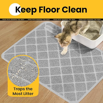 Cat Litter Mat Litter Trapping Mat, Less Waste Cat Litter Box Mat, Soft on - Image 3