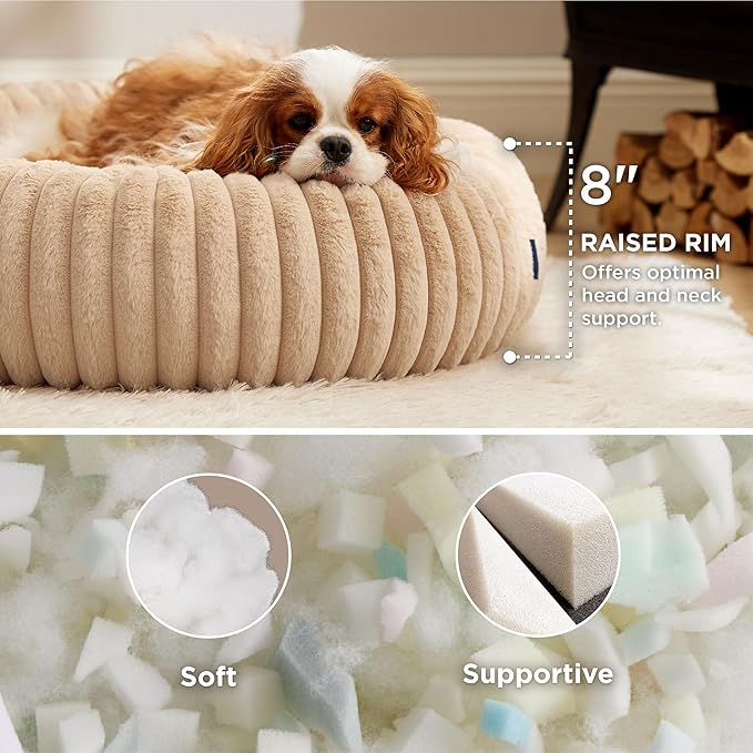 Bedsure ComfyFleece™ Donut Medium Dog Bed - Image 2
