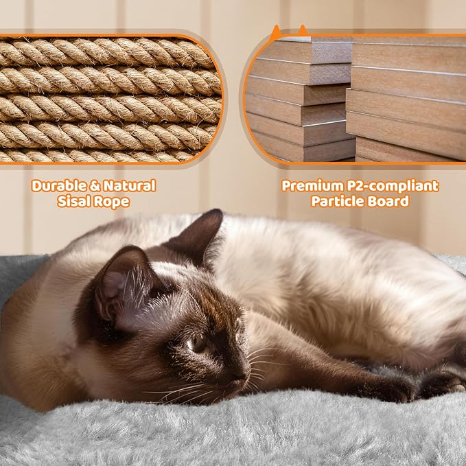 Yaheetech 68.5in Cat Tree for Large Cats, Large Condo, Stable Pet Play House - Image 8