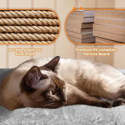 Yaheetech 68.5in Cat Tree for Large Cats, Large Condo, Stable Pet Play House - Image 8
