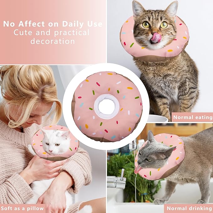 Cat Cone Collar Soft, Adjustable Cat Recovery Collar Kitten Cones to Stop - Image 4