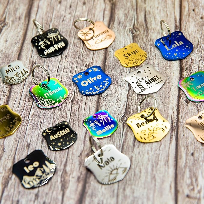 Personalized Dog Tag with 5 Lines of Custom Deep Engraved Durable Stainless - Image 2