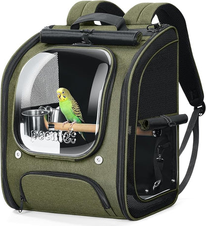 Pecute Bird Backpack Carrier for Small Birds, Bird Carrier by pecute