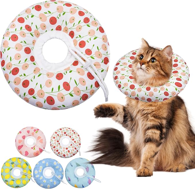 Soft Cat Recovery Cone, Adjustable E Collar by Seyezo