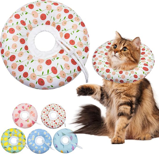Soft Cat Recovery Cone, Adjustable E Collar by Seyezo