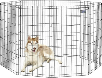 MidWest Homes for Pets Folding Metal Dog Exercise Pen, Indoor/Outdoor Playpen by MidWestHomesForPets