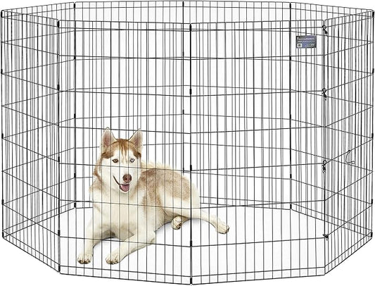 MidWest Homes for Pets Folding Metal Dog Exercise Pen, Indoor/Outdoor Playpen by MidWestHomesForPets