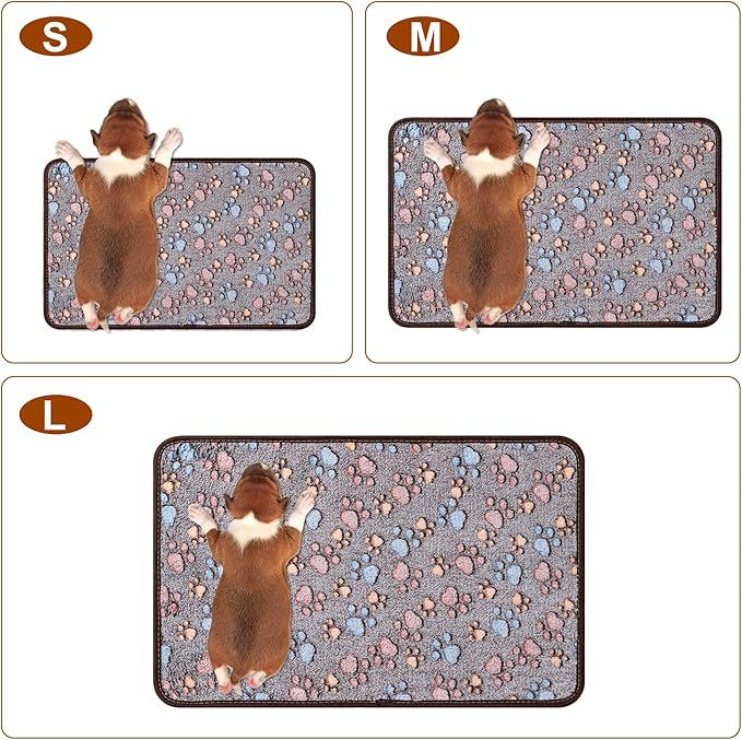 1 Pack 3 Blankets Super Soft Fluffy Premium Fleece Pet Blanket Flannel Paw - Image 3
