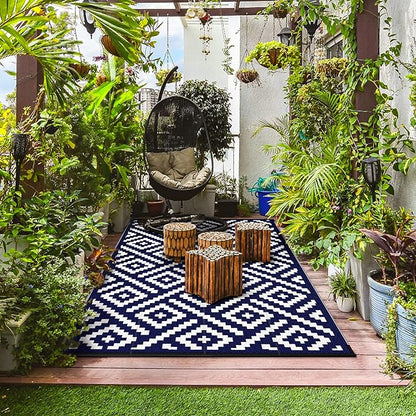 GENIMO Outdoor Rug for Patio Clearance, Reversible Plastic Camping Rugs - Image 8