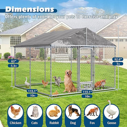 10×10×7 FT Outdoor Dog Kennel - Image 3