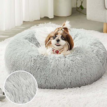 WESTERN HOME WH Calming Dog & Cat Bed, Round Soft Anti-Anxiety Donut Cuddler - Image 2