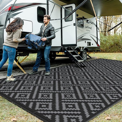 GENIMO Outdoor Rug for Patio Clearance, Reversible Plastic Camping Rugs by GENIMO