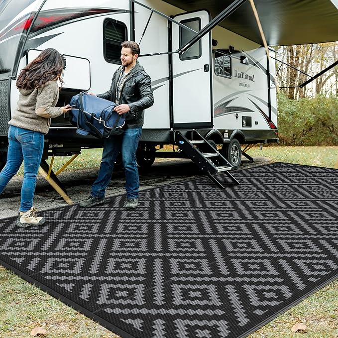 GENIMO Outdoor Rug Waterproof, Lightweight Large RV Camping Mat by GENIMO