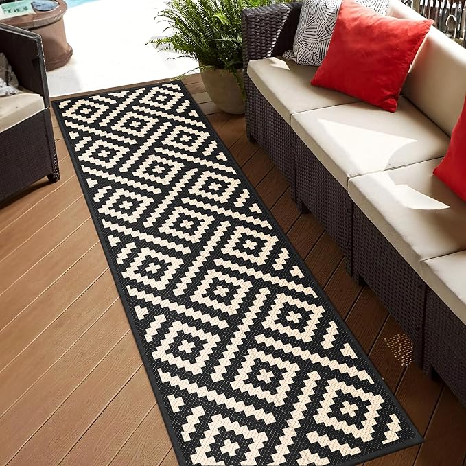 GENIMO Outdoor Rug 2.5'x8' Waterproof, Reversible Camping Mat, Plastic Straw - Image 3