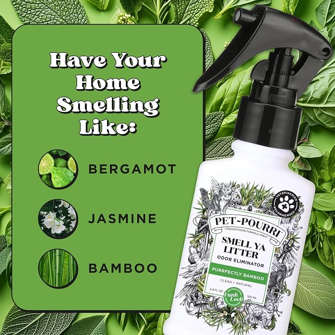 Pet-Pourri Smell Ya Litter Cat Litter Deodorizer Spray, Purrfectly Bamboo 3.4 - Image 9