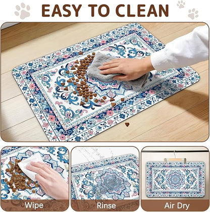 Dog Food Mat for Bowls, Absorbent Quick Dry Dog Cat Mats for Food and Water - Image 6