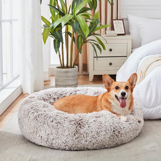 WESTERN HOME WH Calming Dog & Cat Bed, Anti-Anxiety Donut Cuddler Warming Cozy - Image 5