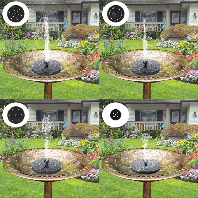 Mademax 1W Solar Bird Bath Fountain Pump, Solar Fountain, Free Standing - Image 3