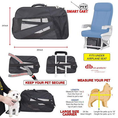 dbest products Pet Smart Cart Carrier, Soft Sided Collapsible Folding Travel Bag - Image 4