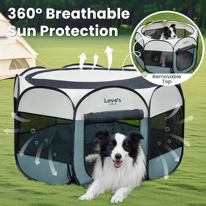 Love's cabin Pet Puppy Dog Playpen, Small Dog Tent Crates Cage Indoor/Outdoor - Image 9