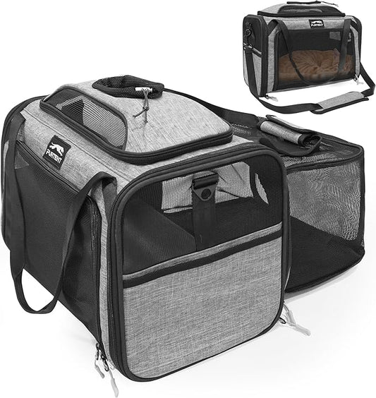 Top and Side Expandable Pet Carriers, in-Cabin Travel Carrier by FURTENT