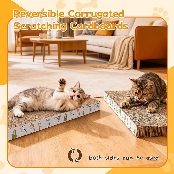 PatiencET 2 Pack Cardboard Cat Scratcher Pad - Image 4