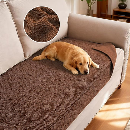 H.VERSAILTEX Non Slip Pet Couch Cover Chenille Dog Bed Protector Thick Soft by HVERSAILTEX