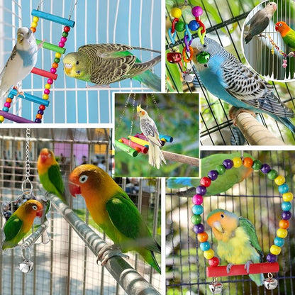 Bird Parakeet Cockatiel Toys, ESRISE Birds Cage Accessories Swing Climbing - Image 3