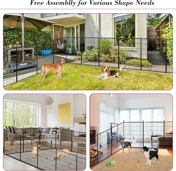 Dog Playpen 40 inch 20 Panels Indoor Outdoor Dog Pen - Image 8