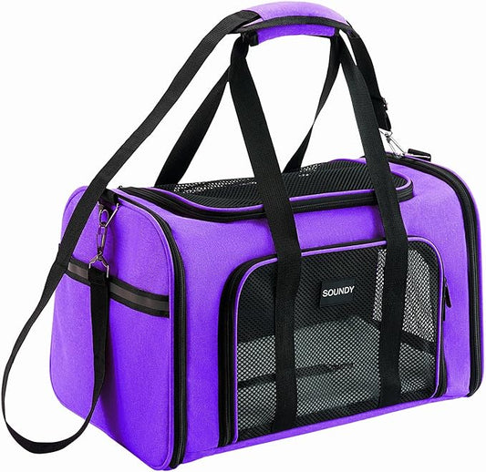 Soundy Large Cat Carrier Dog Carrier Under 25 Lbs, Collapsible Ventilated by Soundy