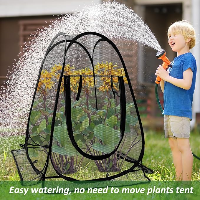 Pop Up Mesh Plant Protectors from Animals, Large Plant Netting Guard Cover - Image 6