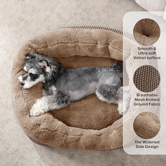 INVENHO Large Dog Beds Large Sized, Washable Orthopedic Warming Soft Sleeping - Image 2