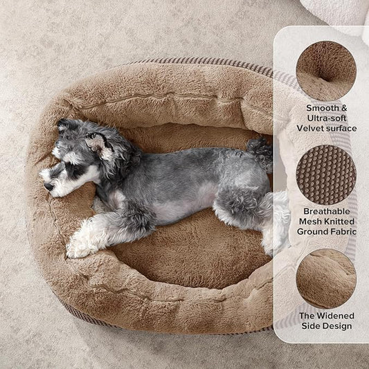INVENHO Large Dog Beds Large Sized, Washable Orthopedic Warming Soft Sleeping - Image 2